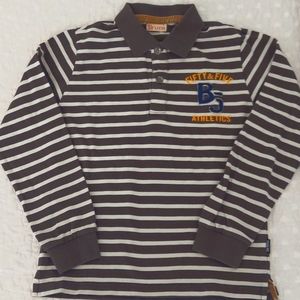 Brums Stripes Polo - White/Grey - Size 10 - Boys